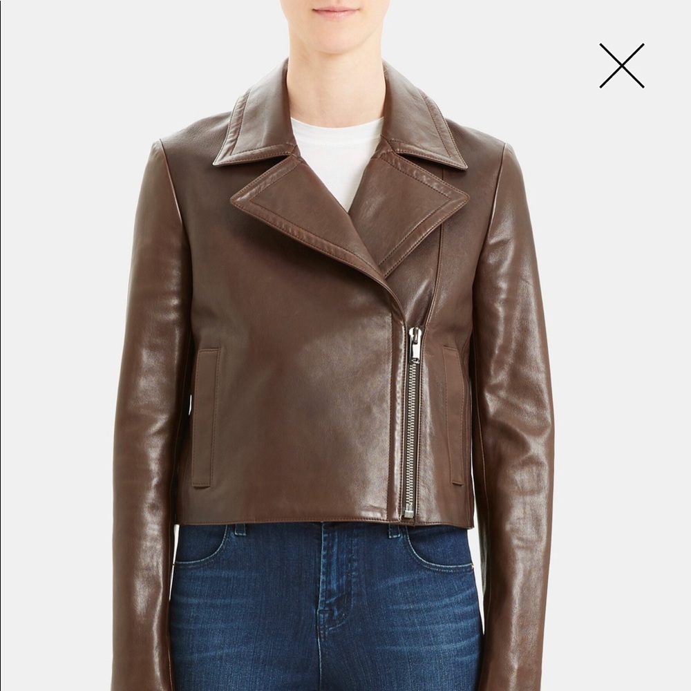 Theory slim fit motor jacket